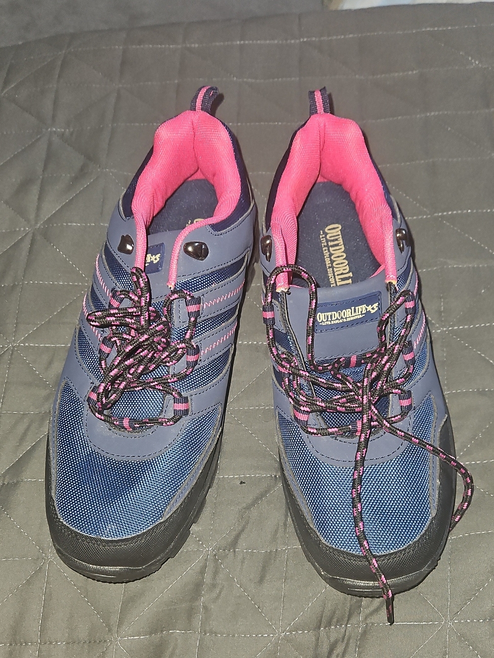 Outdoor Life Women's Navy and Pink Trail Sneakers